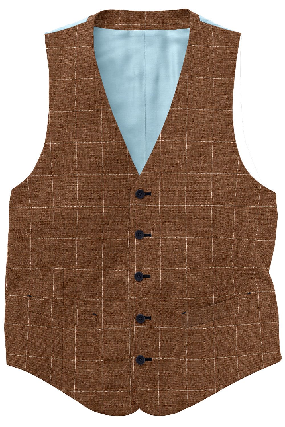 C6-3755177-CV C6-3755177 Brown White Windowpane