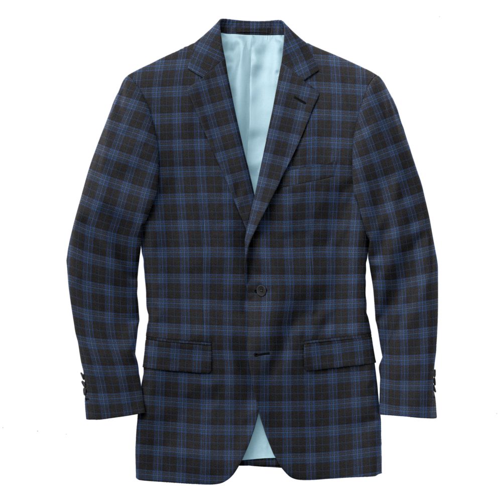 C6-3755184-CSC C6-3755184 Black Royal Blue Plaid