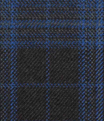 C6-3755184-SWATCH C6-3755184 Black Royal Blue Plaid