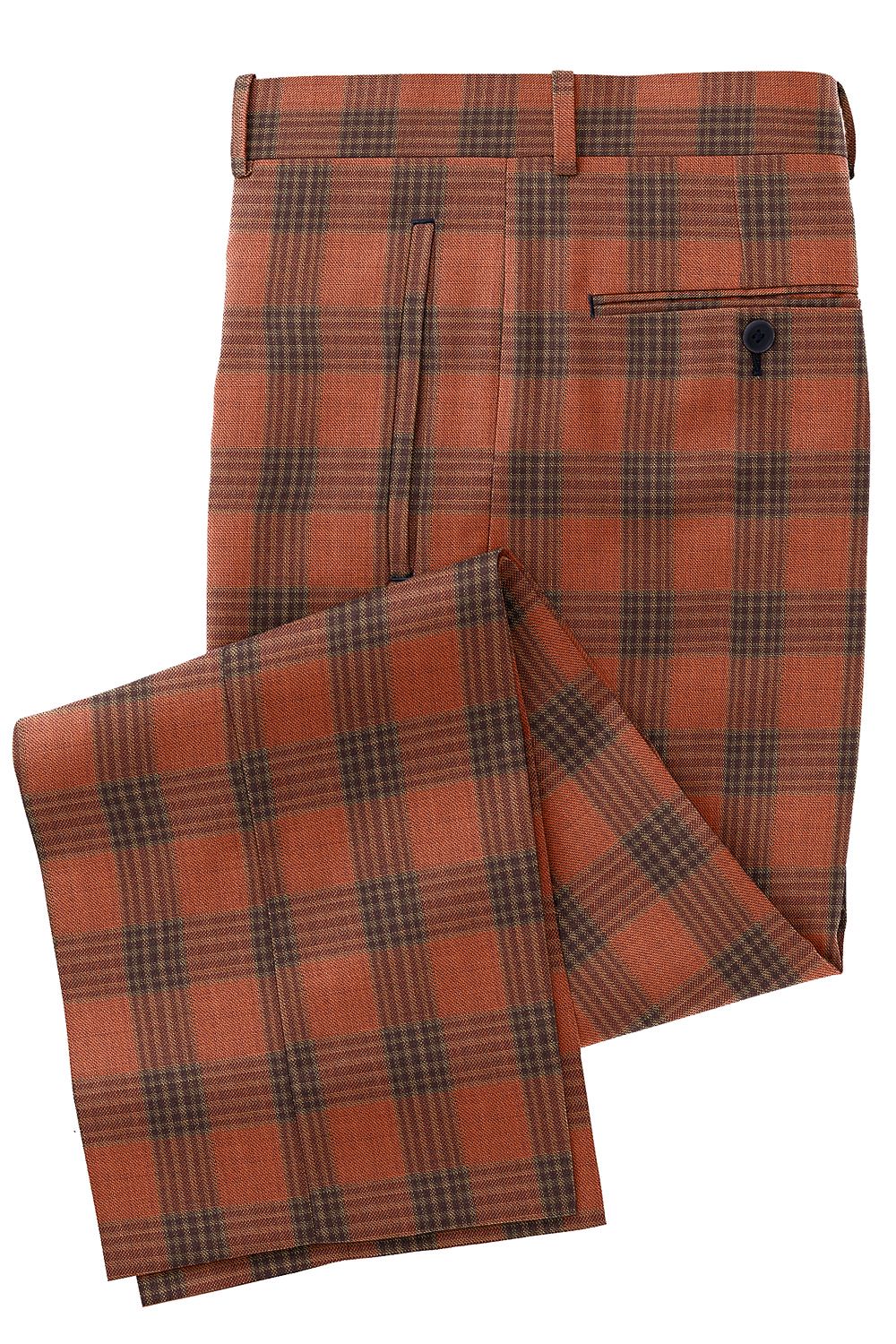 C6-3755225-CT C6-3755225 Orange Brown Check