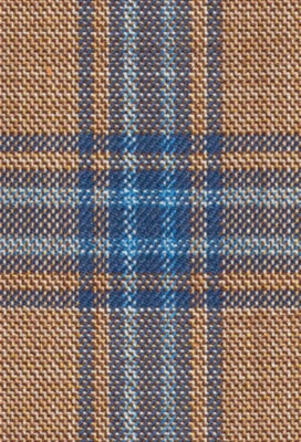 C6-3858382-SWATCH C6-3858382 Chestnut Brown Blue Plaid