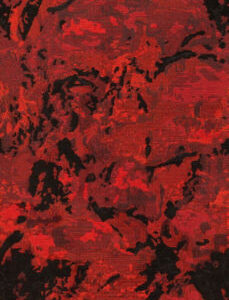 K1-3754174 Red Black Floral Brocade