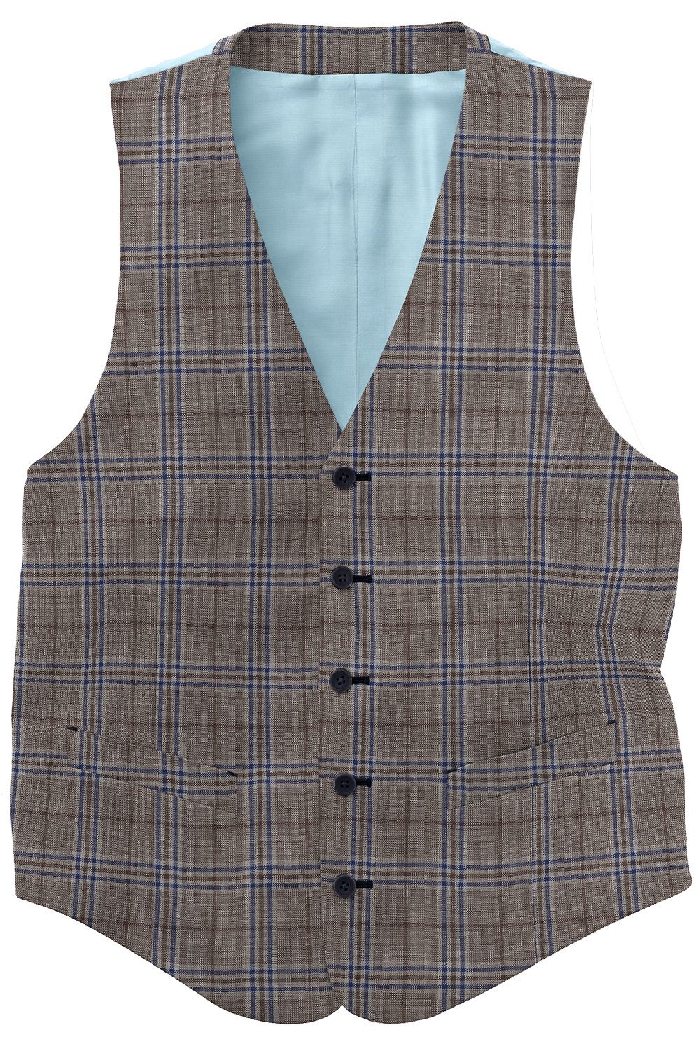 K4-3861251-CV K4-3861251 Brown Navy Plaid