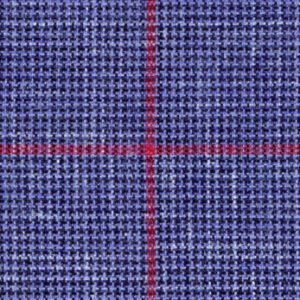 Blue Red Micro Check Windowpane