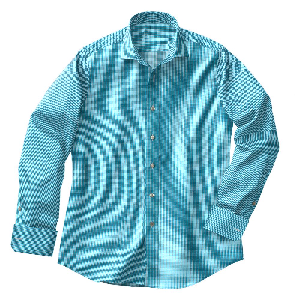 N2-3754075-CSHT N2-3754075 Aqua Gingham Check