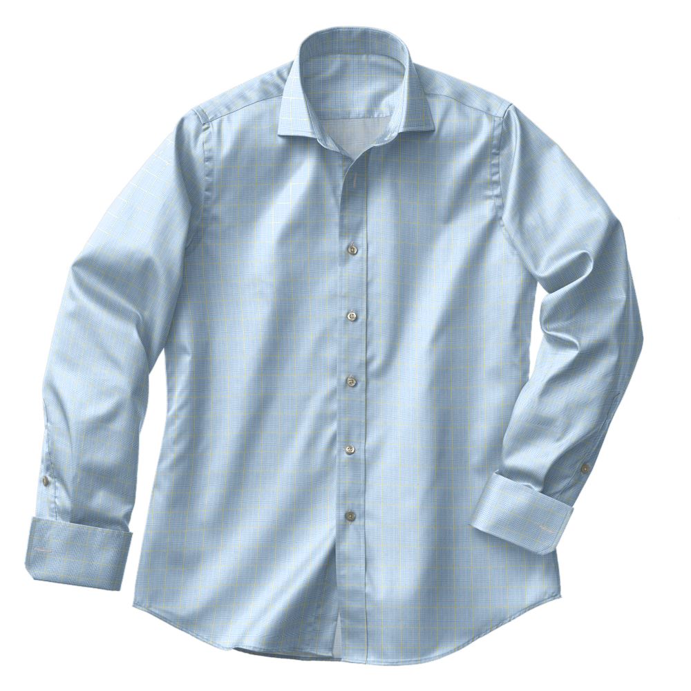 N2-3754079-CSHT N2-3754079 Yellow/Lt Blue Glen Plaid