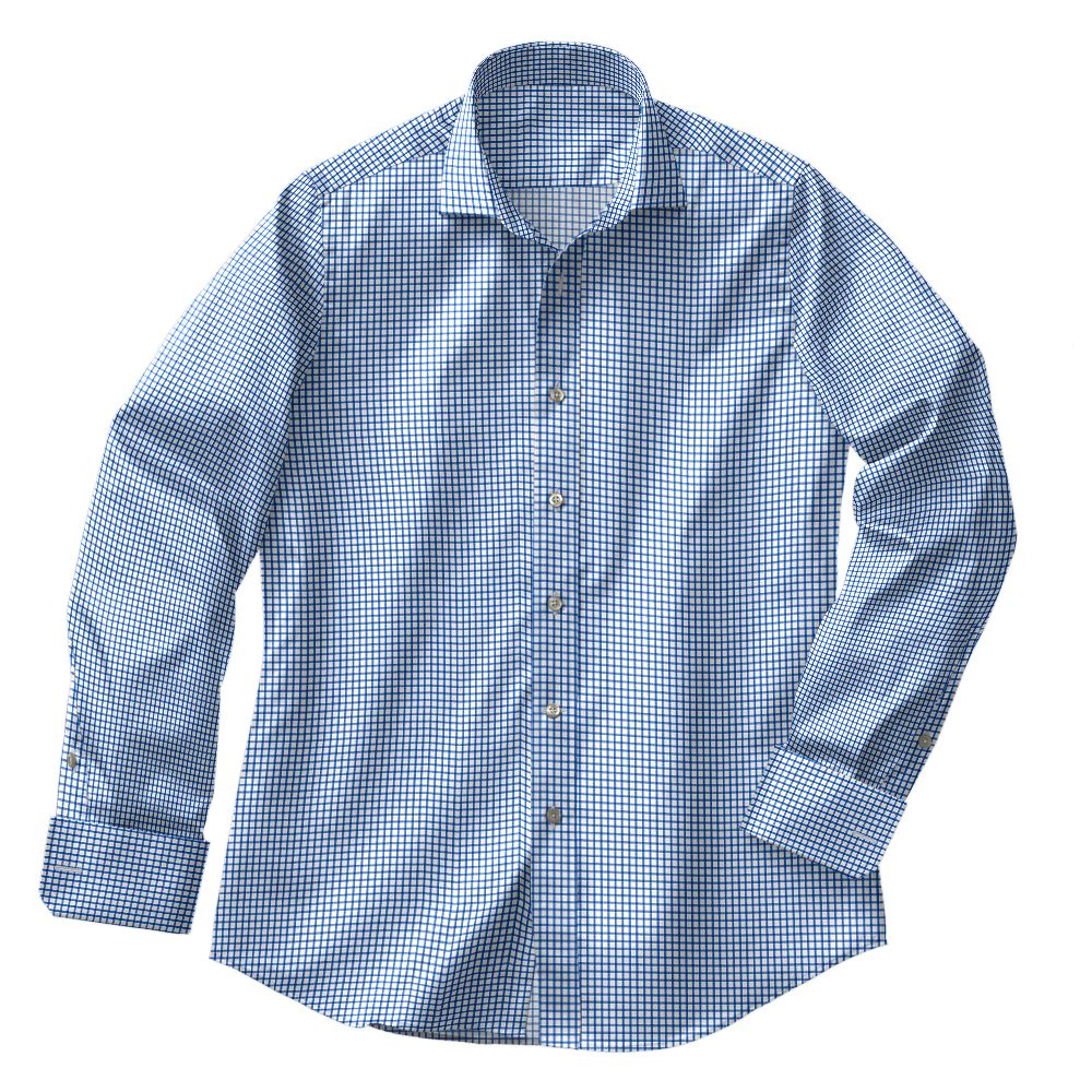 N2-3754086-CSHT N2-3754086 Blue Shepard Twill Check