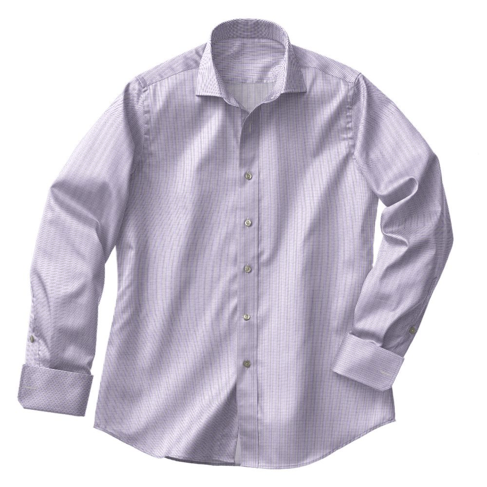 N4-3753199-CSHT N4-3753199 Violet Graph Check Twill