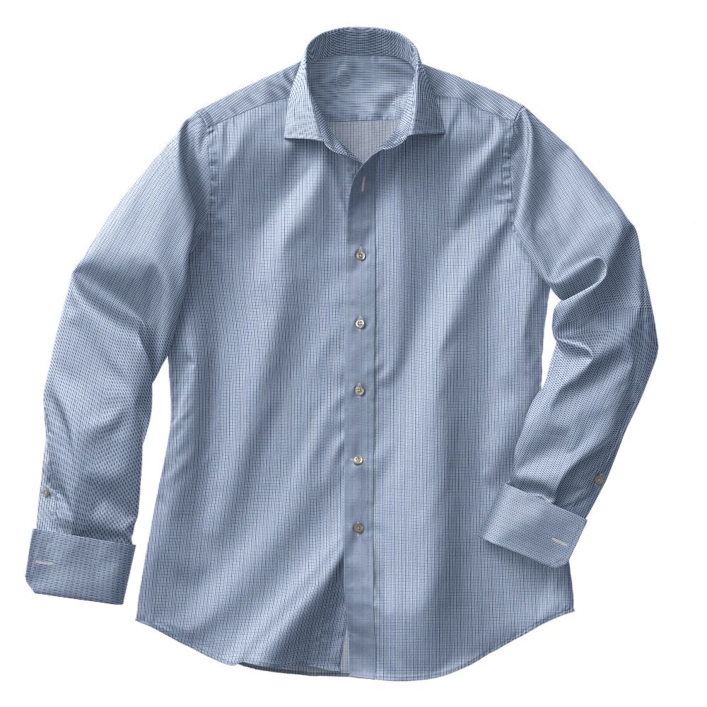 N5-3753307-CSHT N5-3753307 Lt Blue/Navy Check Twill