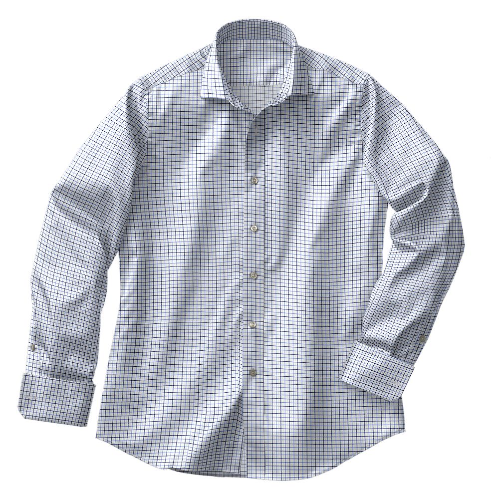 N5-3962785-CSHT N5-3962785 Blue Navy Tattersall
