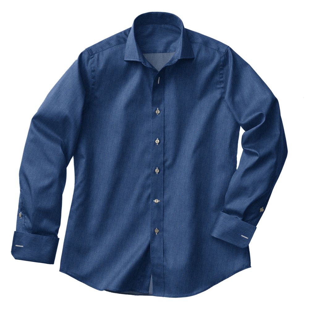 N5-3962831-CSHT N5-3962831 Lt Blue Donegal Twill