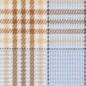N6-3858634 Tan Brown Lt Blue Check