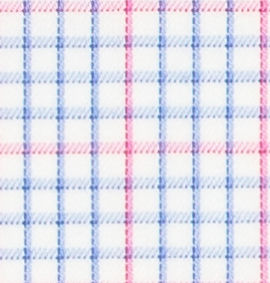 TR-3756616 Blue/Pink Windowpane Check Twill