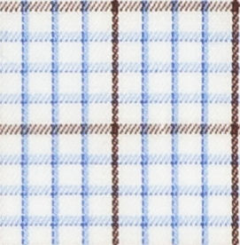 TR-3756617 Blue/Brown Windowpane Check Twill