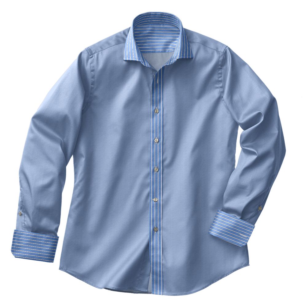 TR-3756765-CSHT TR-3756765 Blue Stripe Oxford