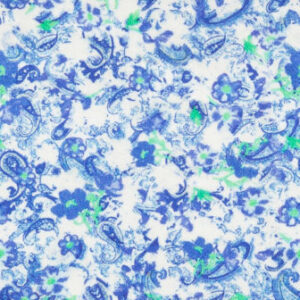 TR-3857883 Blue Green Paisley Floral