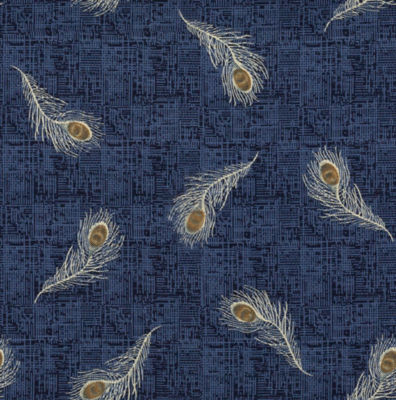 TR-3857920-SWATCH TR-3857920 Blue Peacock Feather